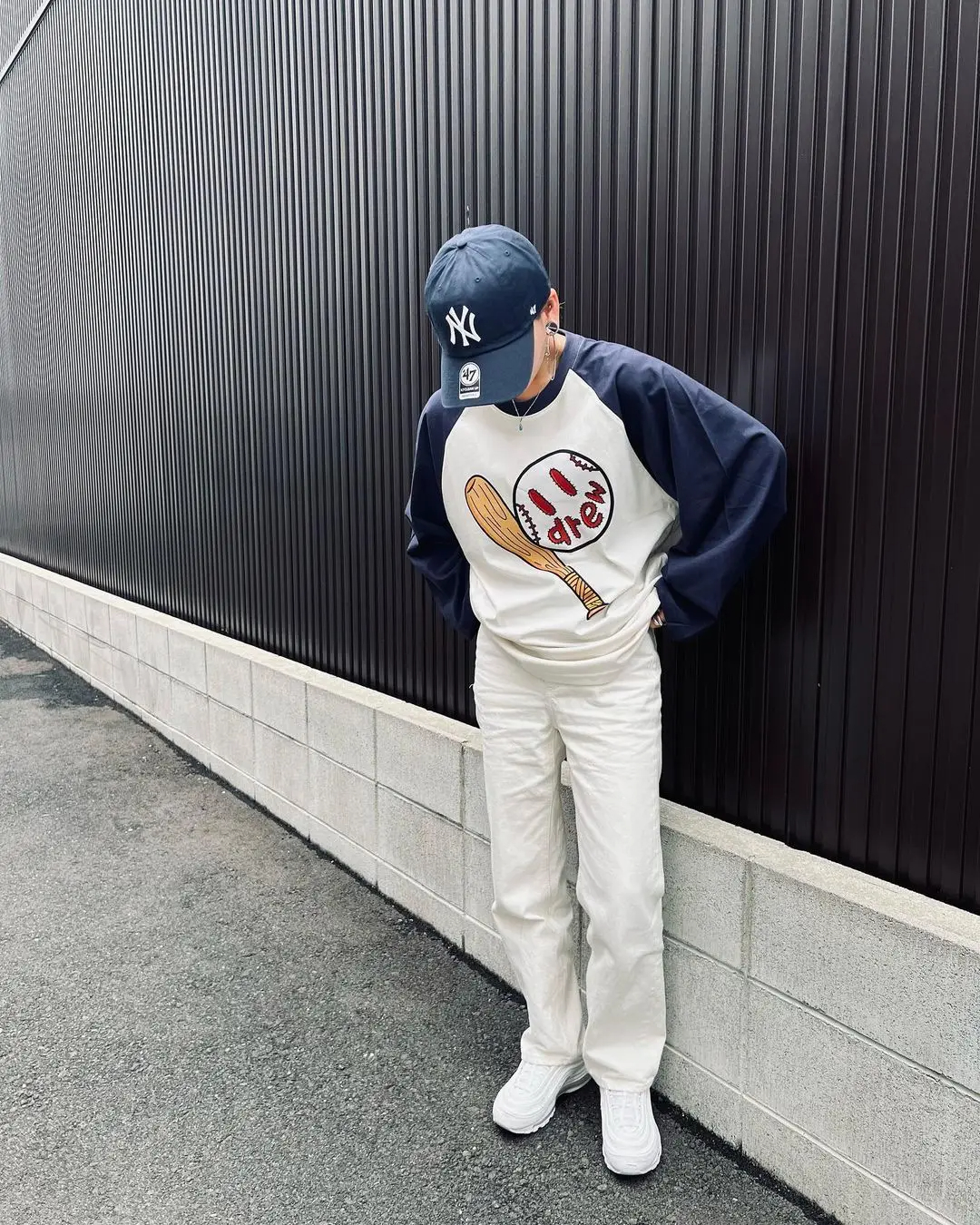 Drew House Mens Clothing Printing logo multicolored long sleeves men's and women's loose New trend Long sleeves Designer luxury