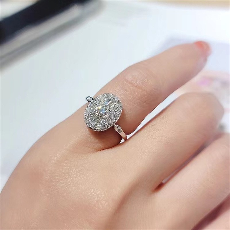 Choucong Luxury Jewelry Wedding Rings 925 Sterling Silver Fill Full Princess Cut 5A Cubic Zircon CZ Diamond Gemstones Party Eternity Women Open Ring A