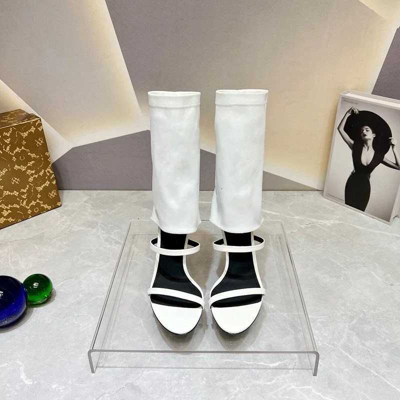 Autumn Fi New Sexy Banquet Comfortable High Heels Pointed Toe Solid Color Hollow Sandals Womens Shoes XJ250807