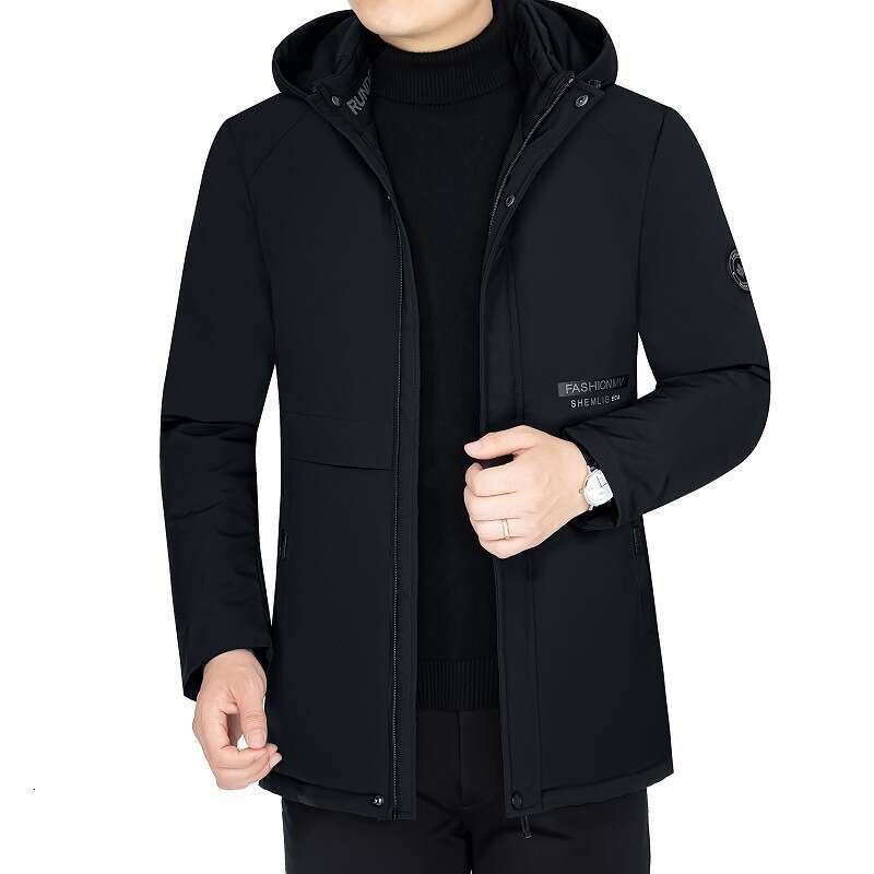 Winter Fashion Brand Plus Plush Thick Hooded Design For Clothing, High-Quality And Fashionable Business Trend Men's