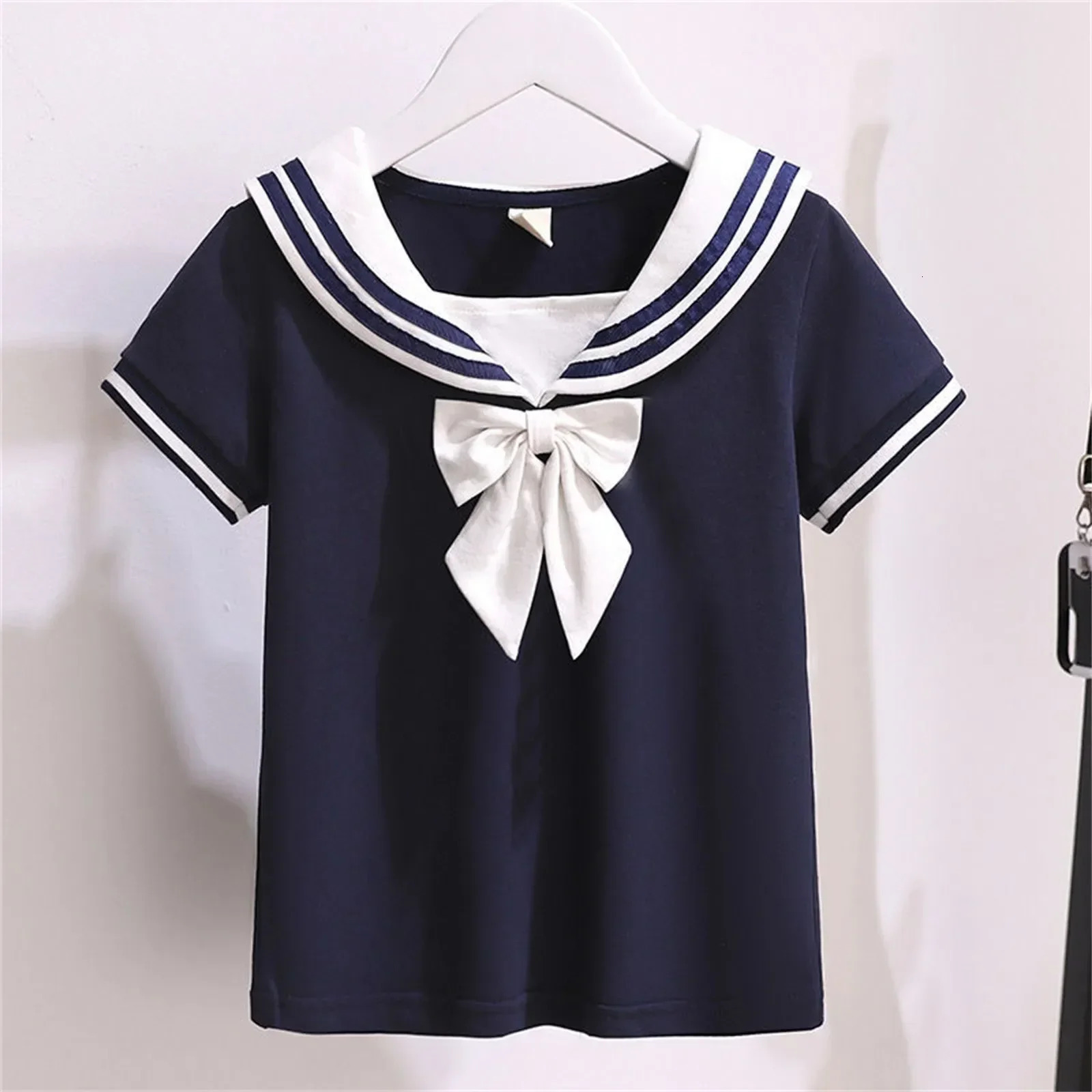 Black White JK Uniform Summer Short Sleeve ShirtPleated Skirts Japanese School Uniforms 410T Girls Sailor Sets COS 250729