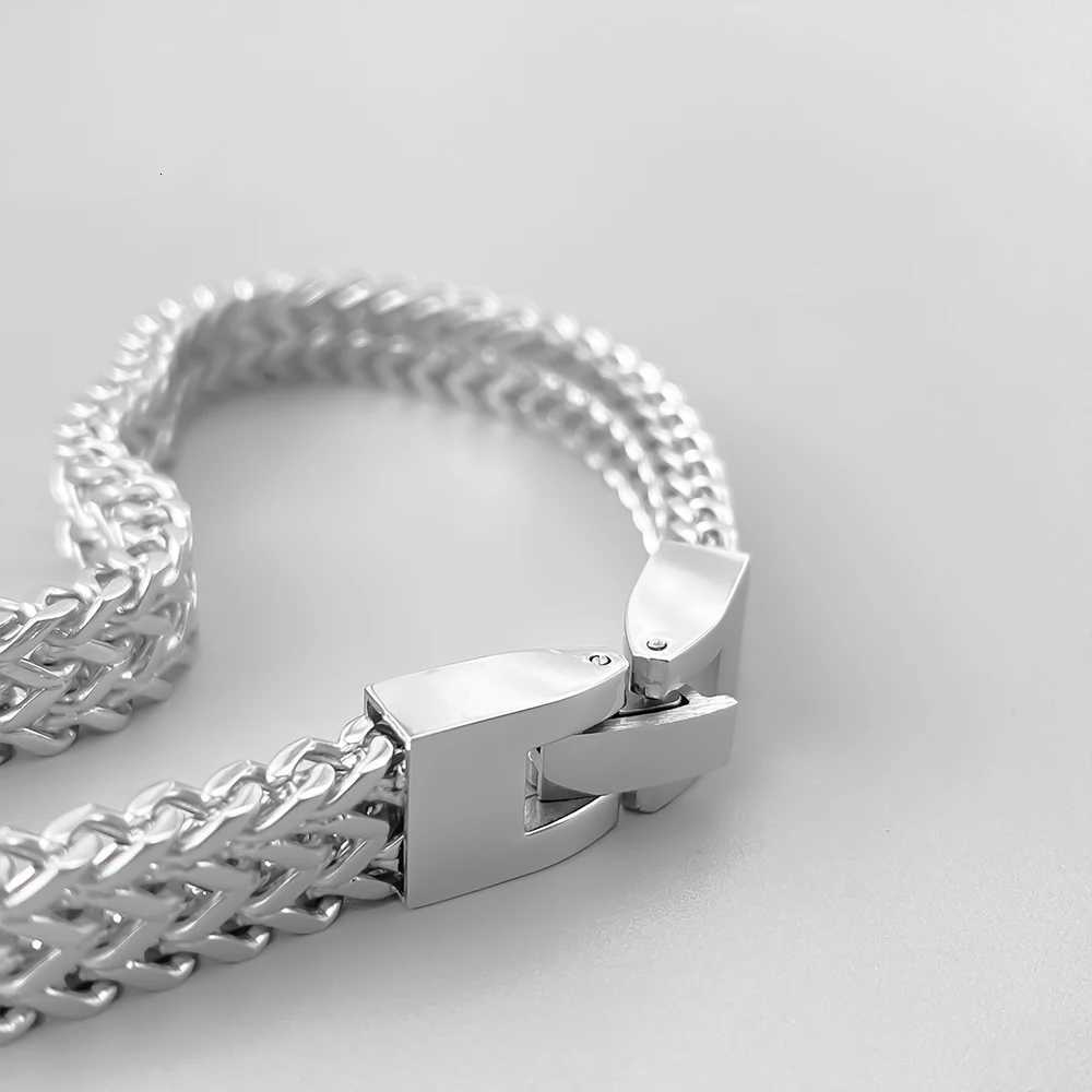 elandis fashion mens double buckle bracelet 8/10mm stainless steel Cuban chain bracelets punk jewelry gift factory direct W250807