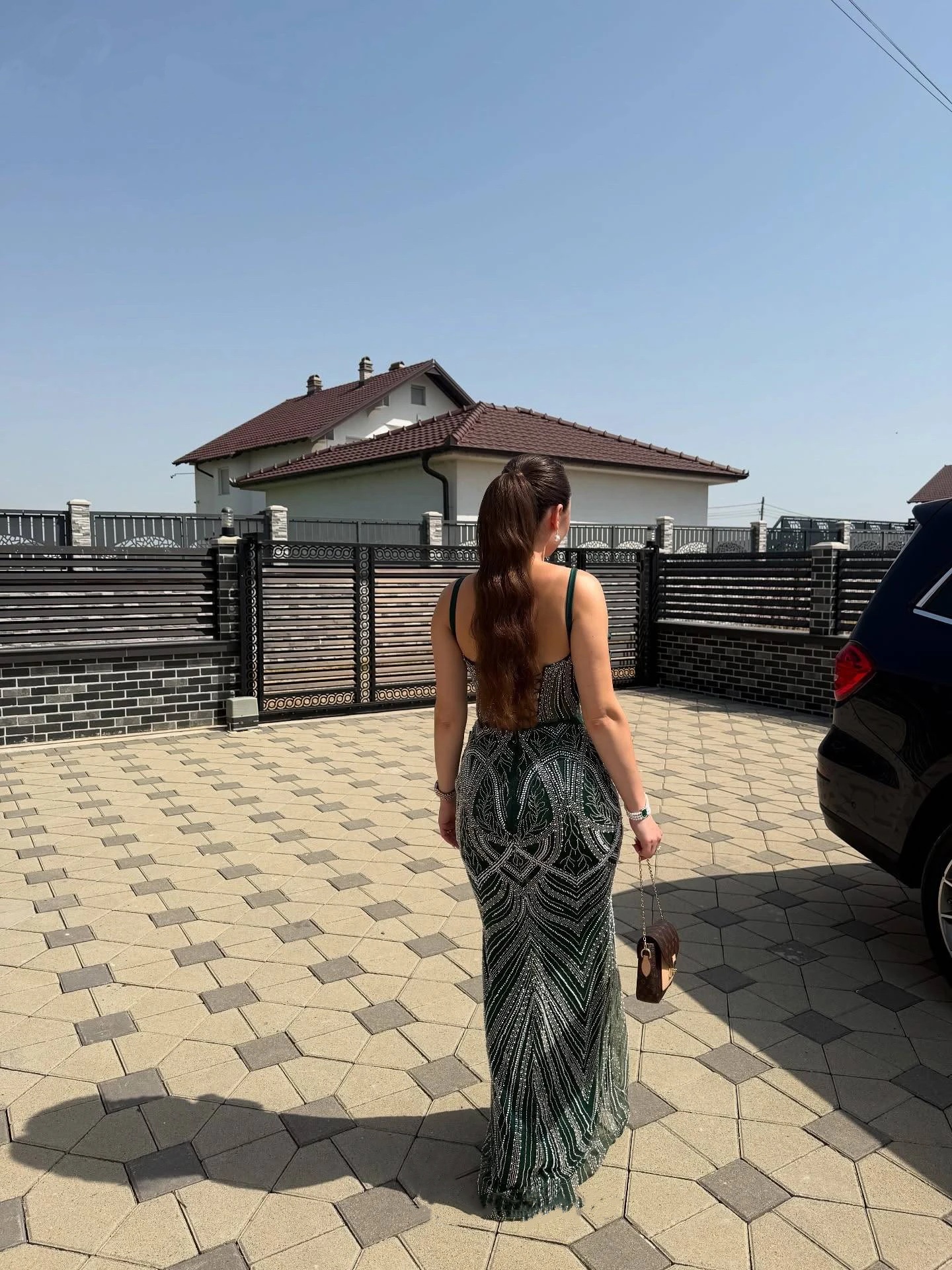 Fancy Pearls Evening Dresses Spaghetti Straps Prom Dress Ruffle Sequins Beading Sleeveless Lace Up Mermaid Party Gowns Vestidos De Noche Plus Size