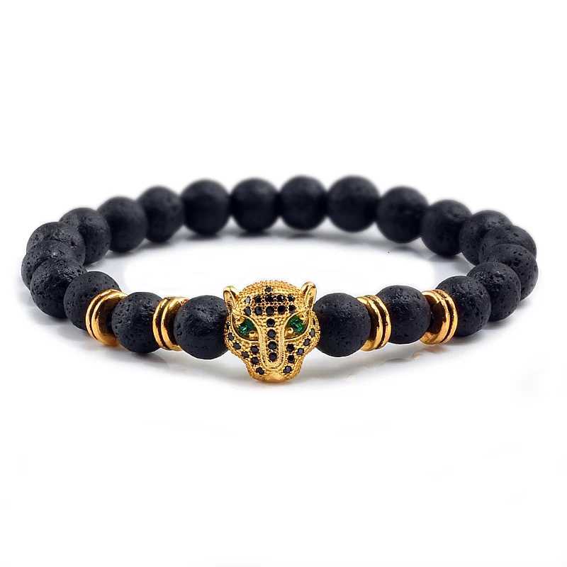 12 Style Bracelet Men Black Lava Healing Balance Beads Reiki Buddha Prayer Natural Stone Yoga Bracelet For Women Leopard Head W250807