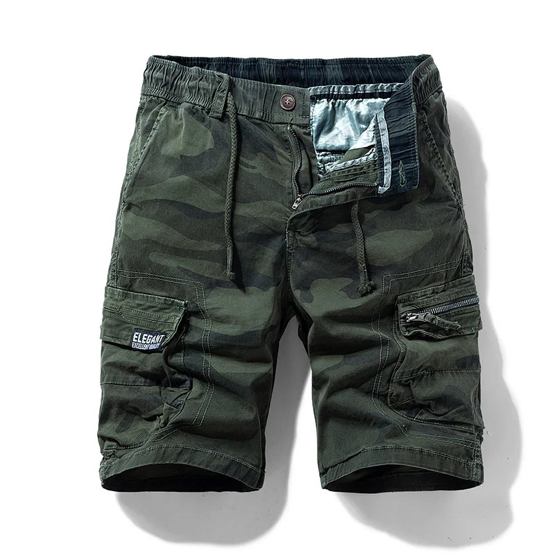 Summer Men Cotton Cargo Camouflage Shorts Clothing Casual Breeche Bermuda Beach Jogger Male Drop 250807