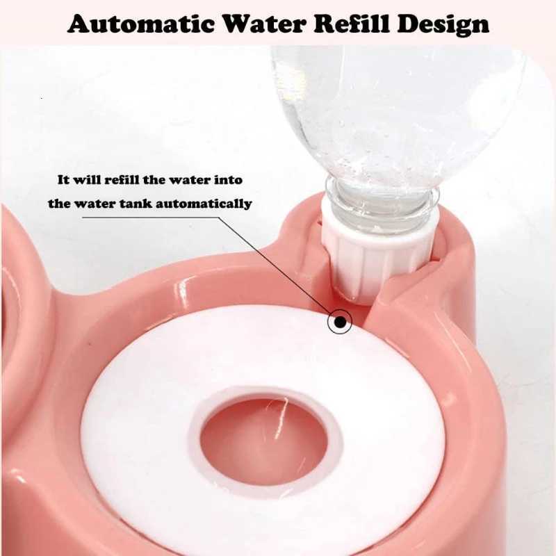 Pet Water Dispenser for Cats and Dogs Automatic Water Storage Pet Food Bowl Food Container with Waterer Pet Supplies Y250806