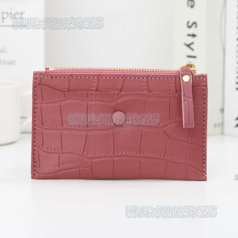 2021 New Popular Zero Wallet Female Student Bus Card Bag Simple Fashion Splicing Contrast Color Zipper Bag Female Student H250806