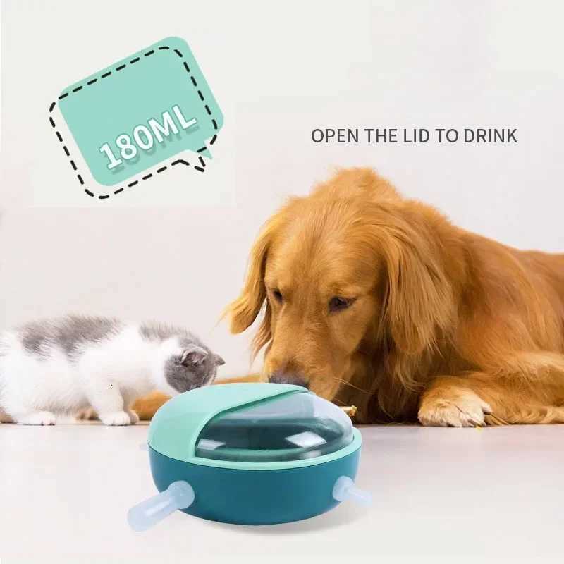 Puppy Kitten Milk Feeder Sets 180ml Bowl 5 Teats Silicone Simulation Nursing Station Cats Food Dispenser Newborn Pet Accessories Y250806