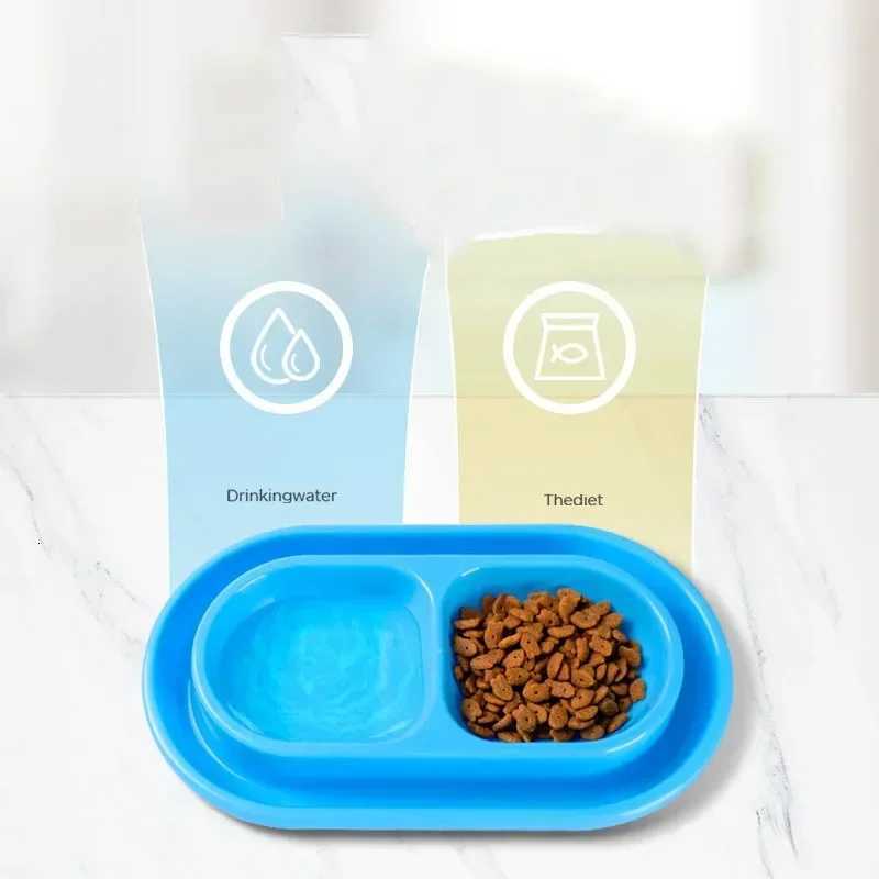 Pet Feeding Double Bowls Plastic Anti Ants Food Water Feeder For Dogs Cats Puppy Automatic Dog Feeder Dispenser Karate for Ants Y250806
