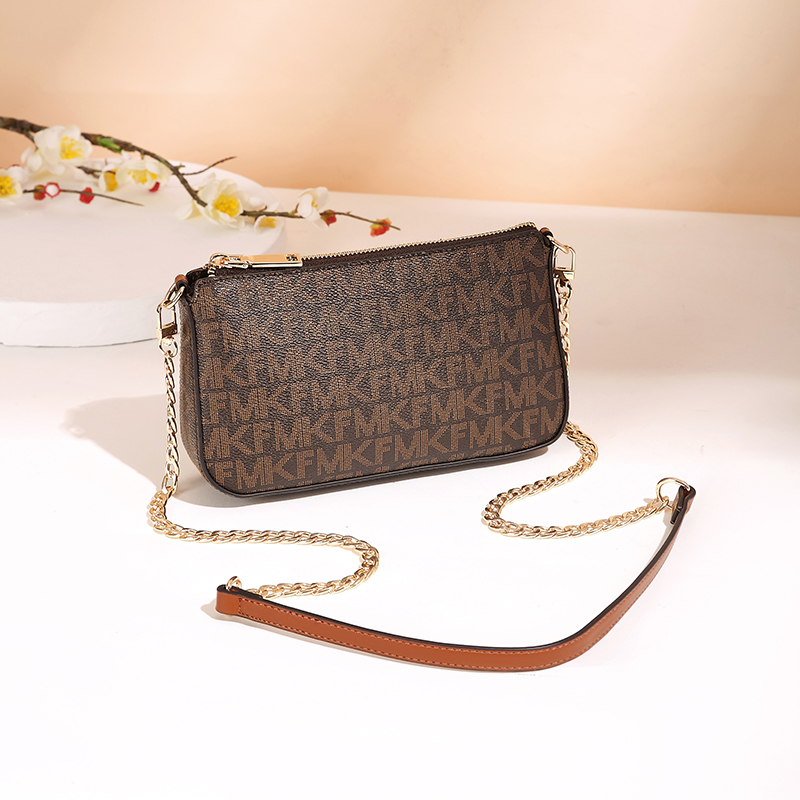 MKF designer bag free shipping Classic high-quality letter printed shoulder bag retro light luxury fashionable womens handbag