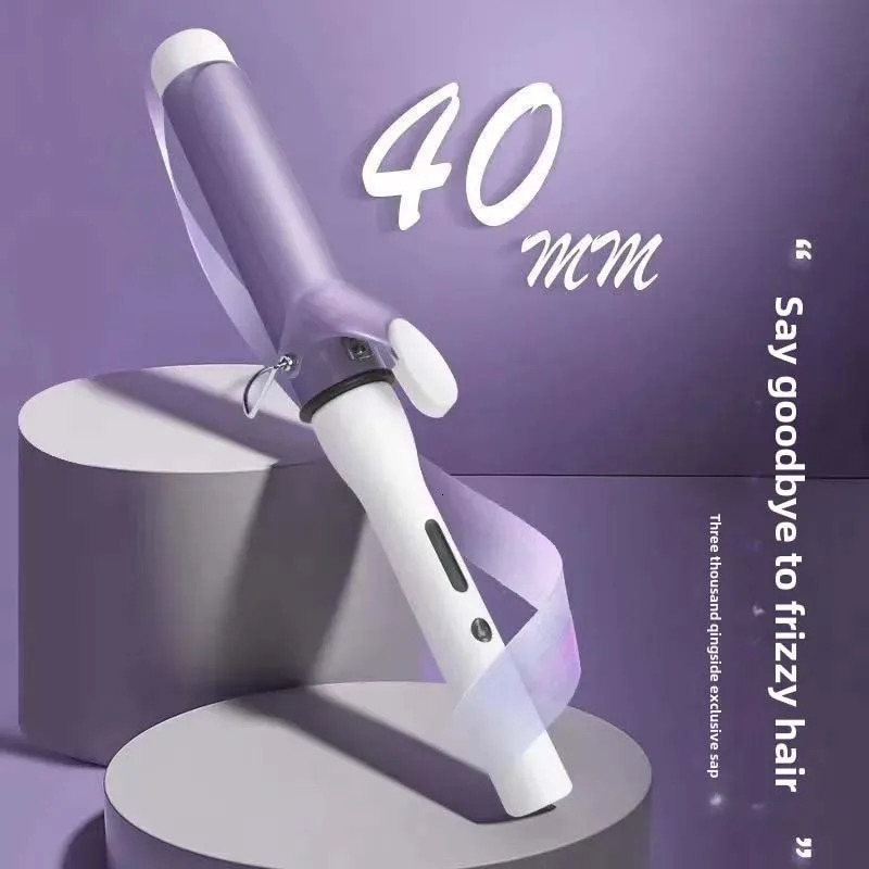 Professional 40Mm Ceramic Swivel Curling Iron Hair Curler With Big Wave Electric Curler Hair Styling Tool 250729