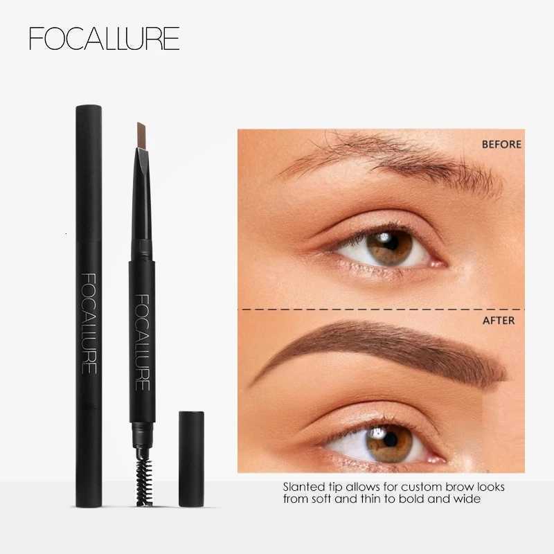 Focallure Eyebrow Pencil 3 Colors Precise Brow Definer Waterproof Makeup Black Brown Eye Brows Cosmetics For Womens Make Up W250807