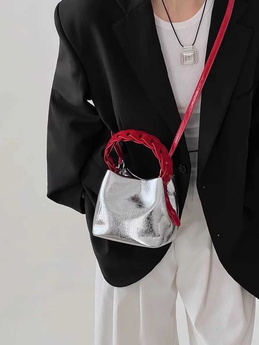 Original Little Rui Home Buet Bag Woven Crossbody Handbag New 2024 Single Shoulder Slant Bag Soft PU Leather Casual Sle Z250807