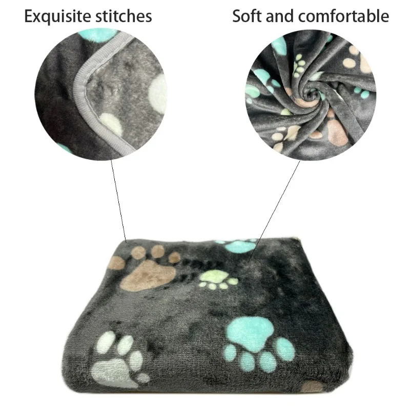Soft Fluffy High Quality Pet Blanket Cute Cartoon Pattern Non Slip Warm Comfortable Mat Machine Washable All Season for Cat Dogs 250804