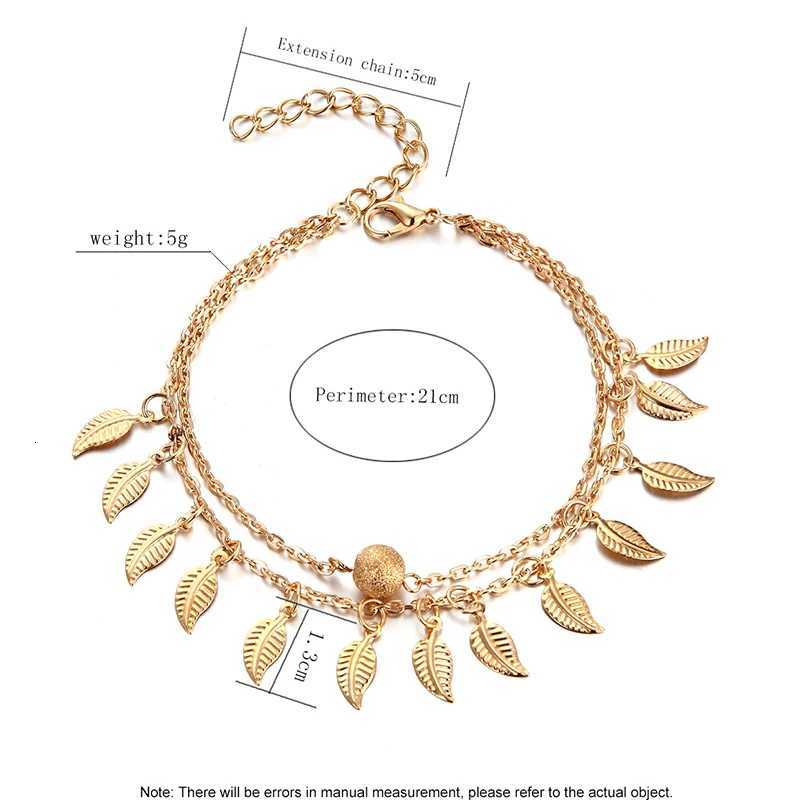 New European and American selling beach anklet simple double tassel ethnic style women small foot AccESSories Jewelry Y250805