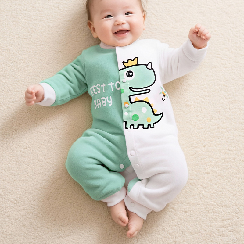 Baby All-Cotton Four Seasons Bodysuit with Snap Buttons