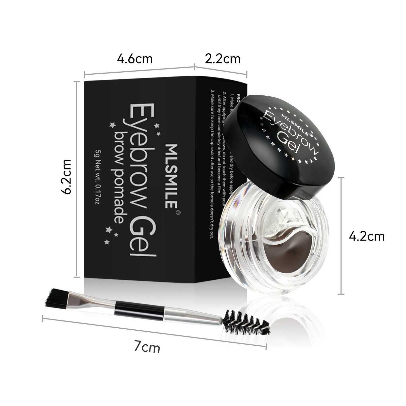 Dual Color Eyebrow Cream 2 in 1 Shaping Tinting Eyebrow Gel 15 Colors Waterproof Long-lasting Non-smudge Cos Makeup Brow Tattoo W250807