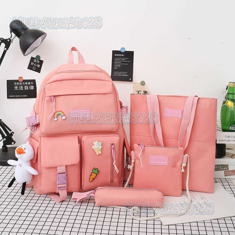 School Bag Female Junior School Student Casual Cute Elementary School Girl Backpack School Student Large Capacity Campus Soft Girl Backpack H250806