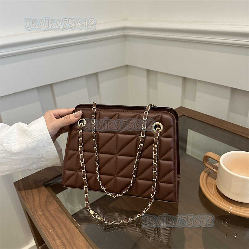 Quilted Chain Bag for Women 2024 New Trendy Fashion Versatile Niche Style Single Shoulder Crossbody Bag Small Square Bag H250806