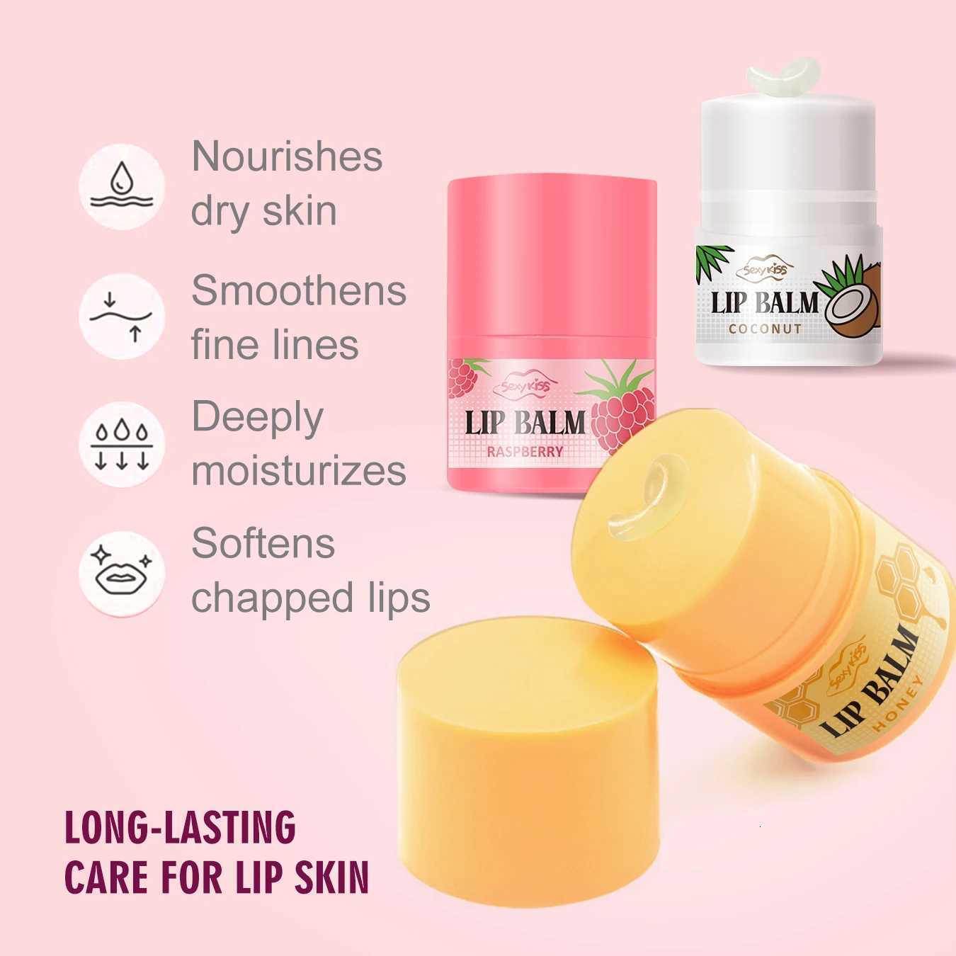 Moisturizing lip balm 20g Moisturizes dry lips brightens lip color softens dead skin highly hydrates and smoothes lip skinXJ250807