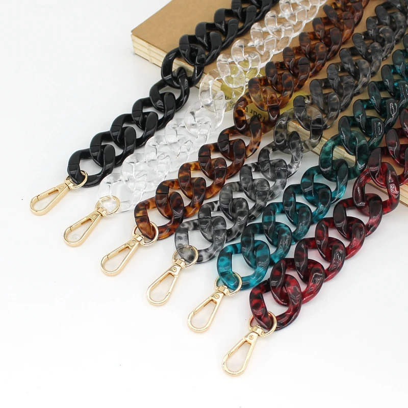 1PCS 44cm 60cm long 3.4cm Width Detachable Replacement Shoulder Strap Bag DIY Acrylic Resin Handbag Chain Plastic Strap 6 color 250807