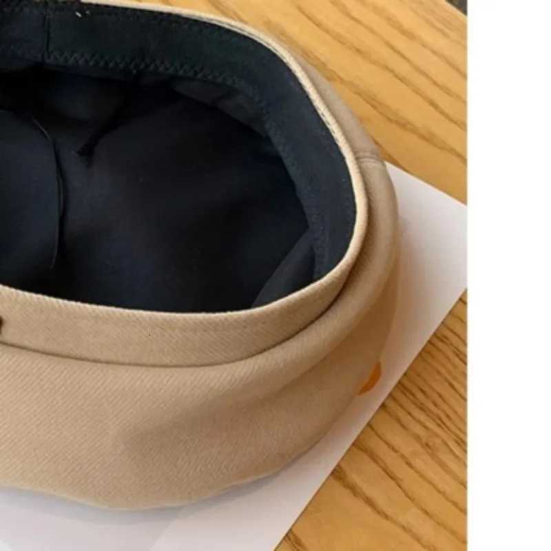 Retro Handmade Beret Spring Autumn Women Black Beige Woolen Beret Khaki Brown Painter Hat Female Winter Temperament Sense C XJ250807