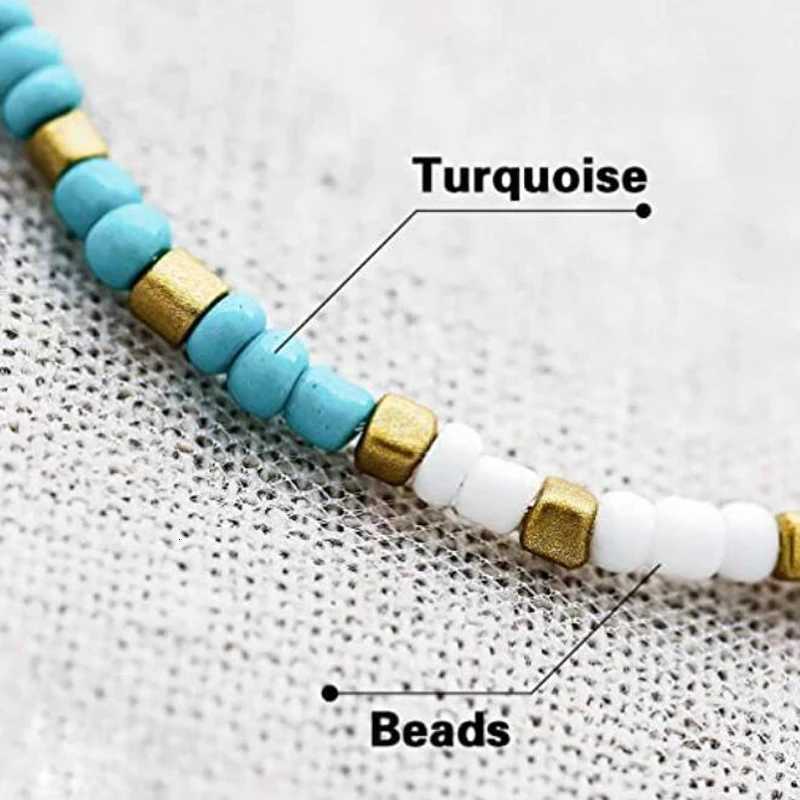 Bohemian Boho Turquoises Beads Stone Anklets For Women Vintage Handmade Color Beads Anklet On Leg Beach Ocean Jewelry Y250805