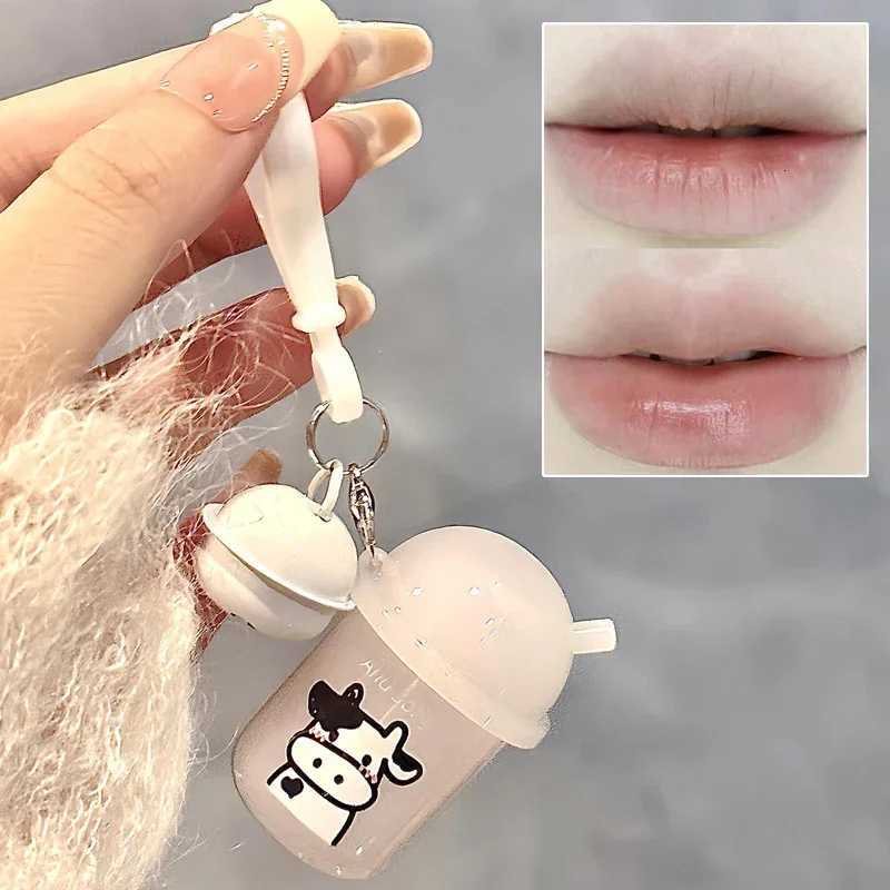 Cute Keychain Lip Balm Moisturizing Lip Gloss Hydrating Reduce Liplines Sleeping Mask Clear Jelly Water Light Lip Oil Lips CareXJ250807