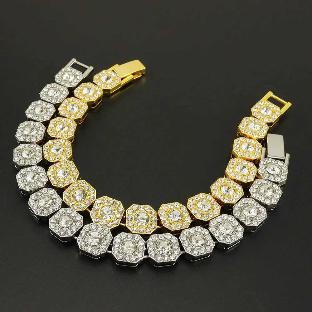 13MM Wide Ice Chain Bracelet for Men and Women Hip Hop Hand Chain Jewelry Accessories W250807