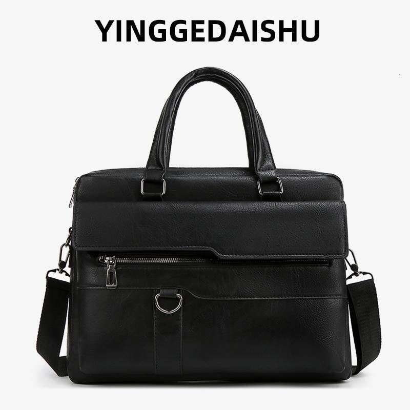 Men's briefcase texture new backpack leisure large capacity business shoulder computer bag handbag crossbody
