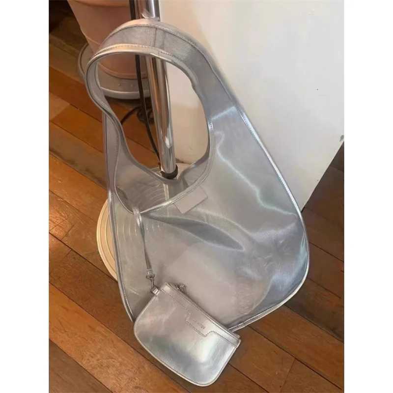 Faionable Silver Commuter Womens Bag 2025 New Design Versatile Shoulder Tote Bag URJR MIEBZ Large Size Artificial Leather Z250807