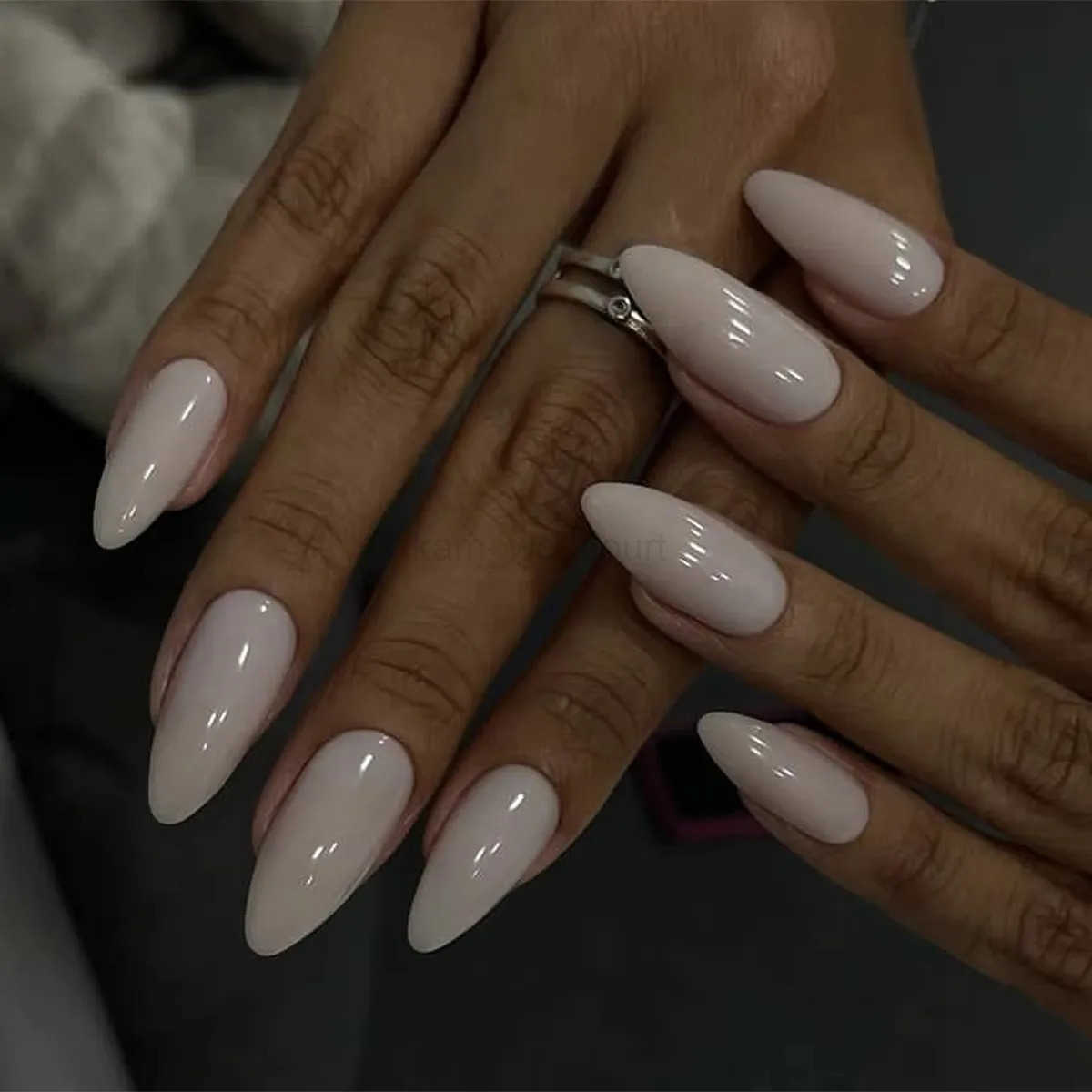 Pink Press On Nails Nude Color Short Square Fake Nails Full Cover Acrylic False Nails Tips For Women Diy Charm Manicure 24pcs M250807