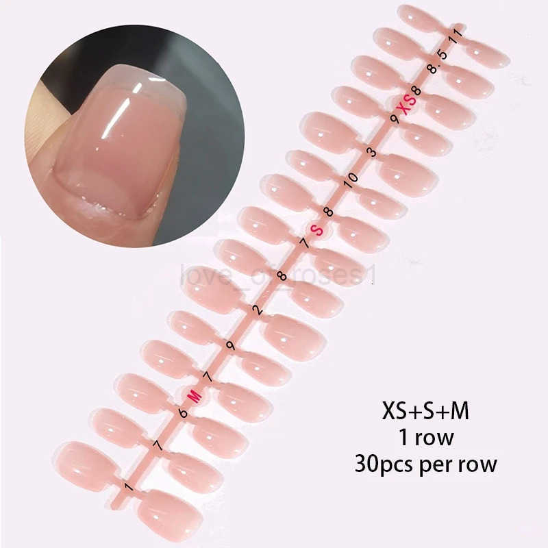 24Pcs Full Finished Fake Nail Patches for Girls Removable Coffin Ballet False Nails French Wearable Press On Fake Nails Gift Z250807