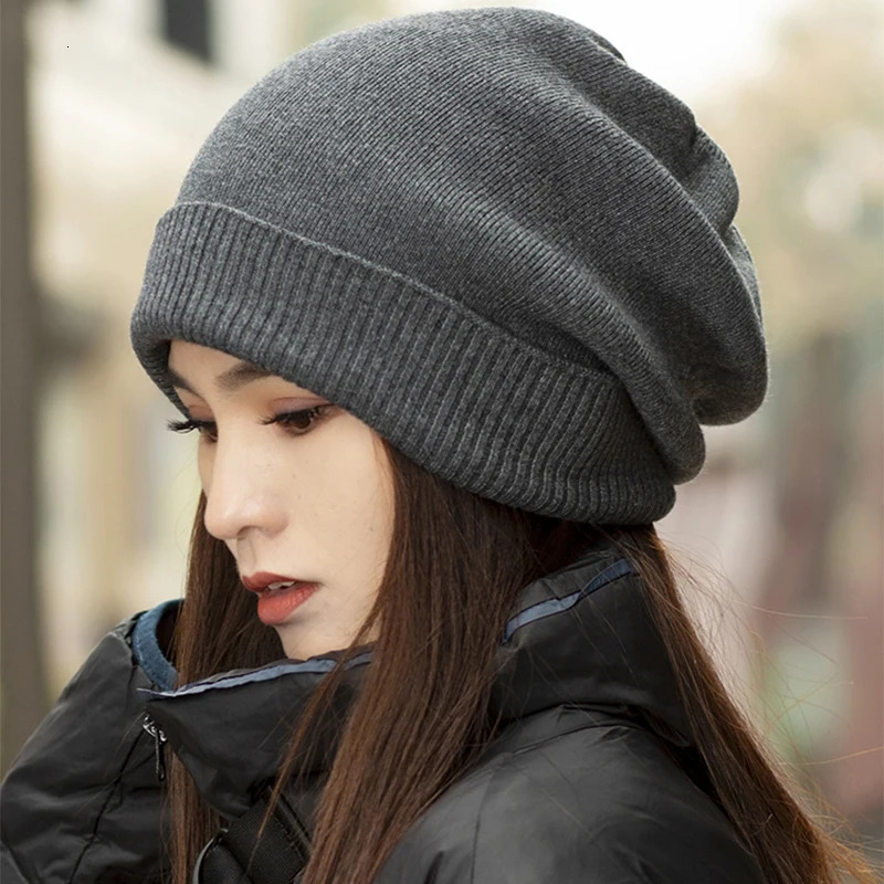 VISROVER 6 colors solid real cashmere beanies winter hat for woman acrylic hat woman Autumn Warm skullies for man Wholesales 250805