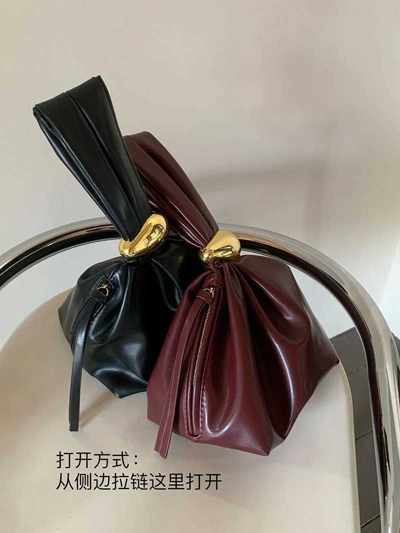 2024 Fashion Designer Womens Mini PU Leather Underarm Pleated Cloud Bag Shoulder Bag Handbags and Purses Z250807