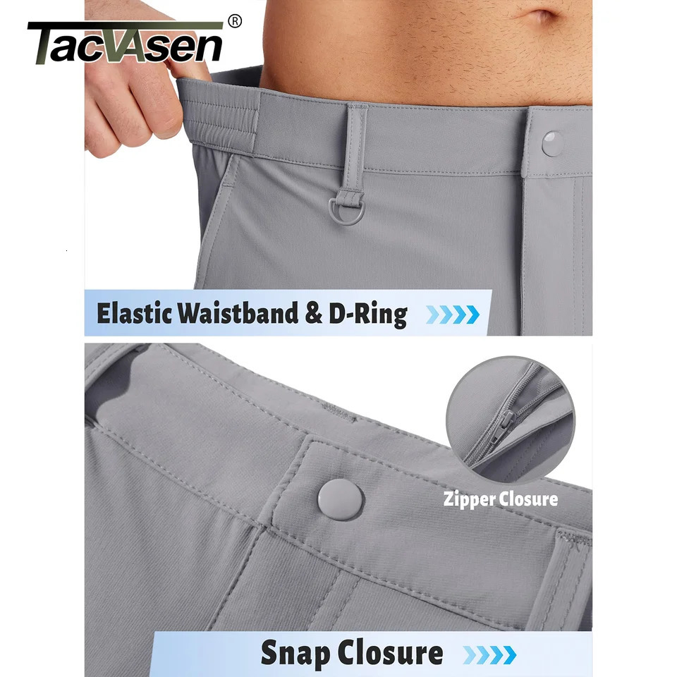 TACVASEN Summer Moisture Wicking Casual Shorts Mens Cargo Work Running Jogging Sports Bottoms Nylon RipStop Short Pants 250807