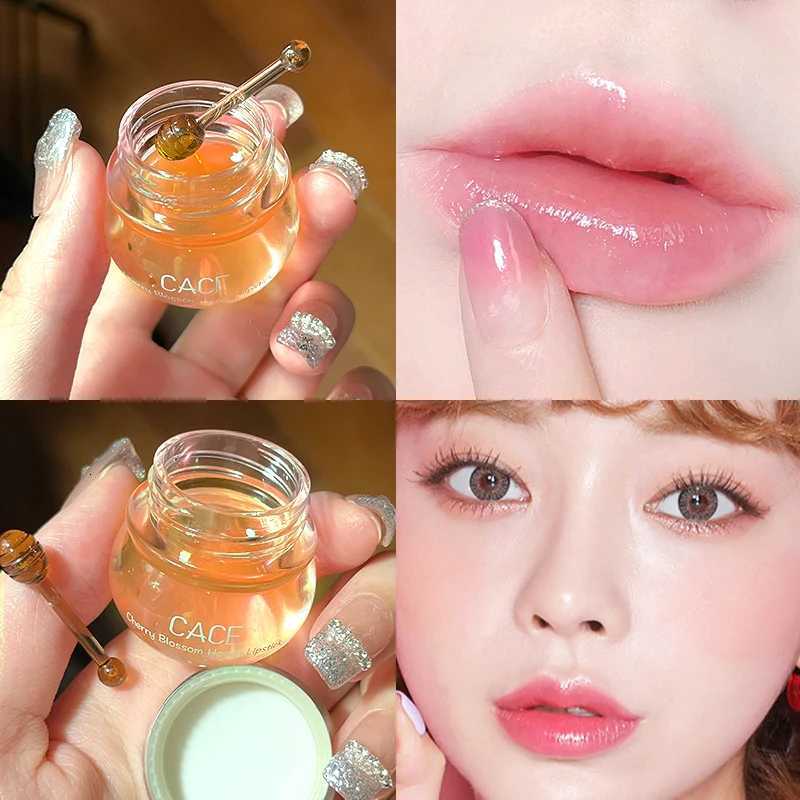 Pink Cherry Honey Moisturizing Lip Mask Peach Natural Unisex Lip Oil Nourishing Fade Lip Lines Lip Blam Lip Care Beauty MakeupXJ250807