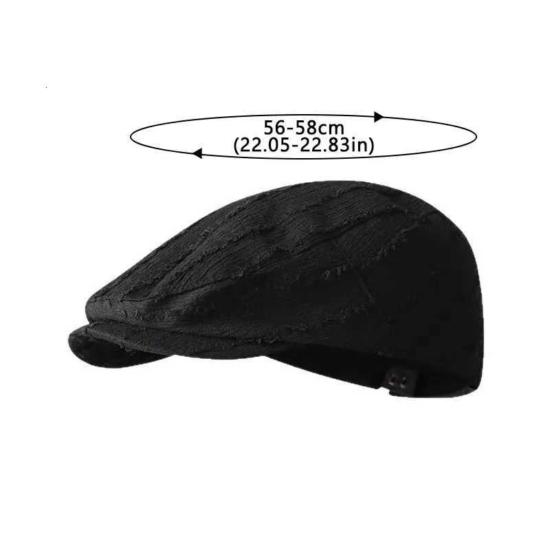 Solid Color Beret C for Women Japanese Retro Striped Painter Hat Spring Summer Versatile Thin Newsboy Womens Gift XJ250807