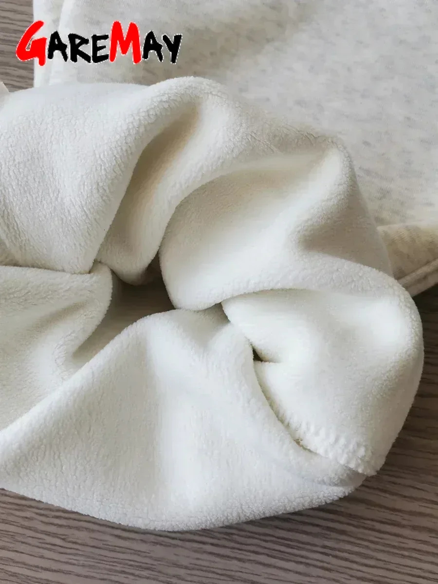 Womens Winter Pants Velvet Wide Leg High Waist Beige Thick Vintage Oversize Loose Pants Gray Casual Warm Fleece Pants for Women 250806