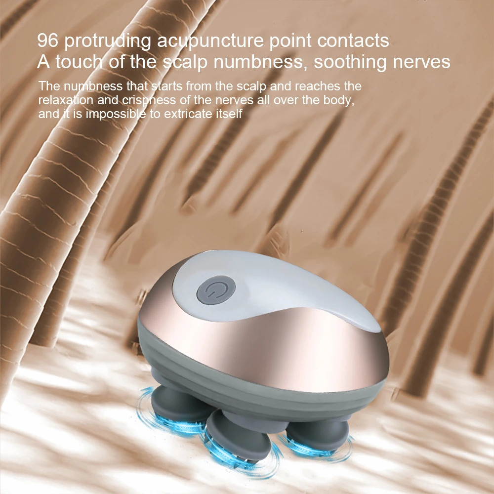 Mini Head Massage Machine Silicone Scalp Magnetic Suction Charging Silicone Shoulder Multifunctional Kneading Vibration Head Spa 250729