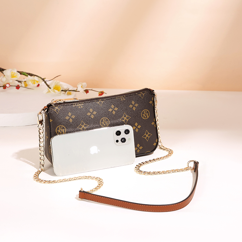 MKF designer bag free shipping Classic high-quality letter printed shoulder bag retro light luxury fashionable womens handbag
