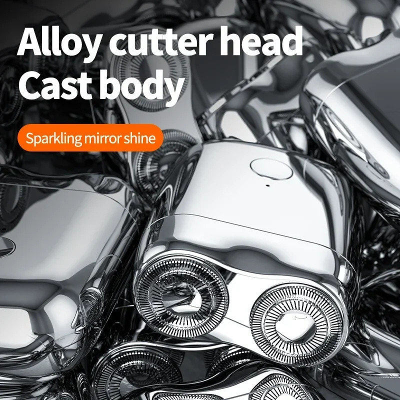 Magnetic Colorful Electric Shaver Double Floating Head Mini Beard Knife For Men Portable Travel Cordless Face Body Razor Trimmer 250805