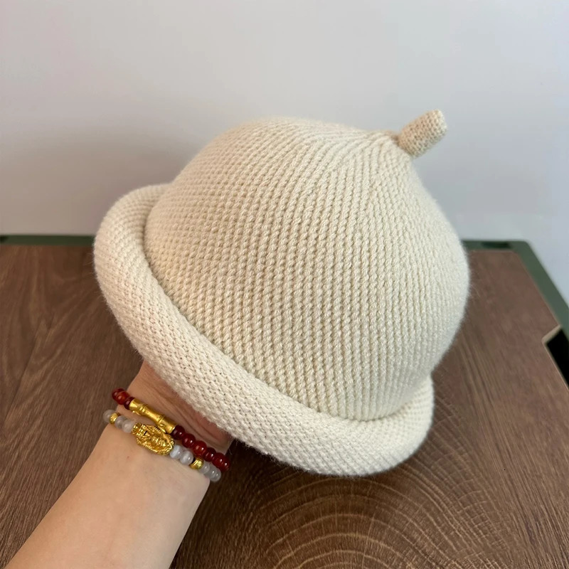 Winter Hat Warm Outdoor Knitted Melon Hat Unisex Japanese Casual Nipple Shape Beanies Hat Cap For Women Men 250806