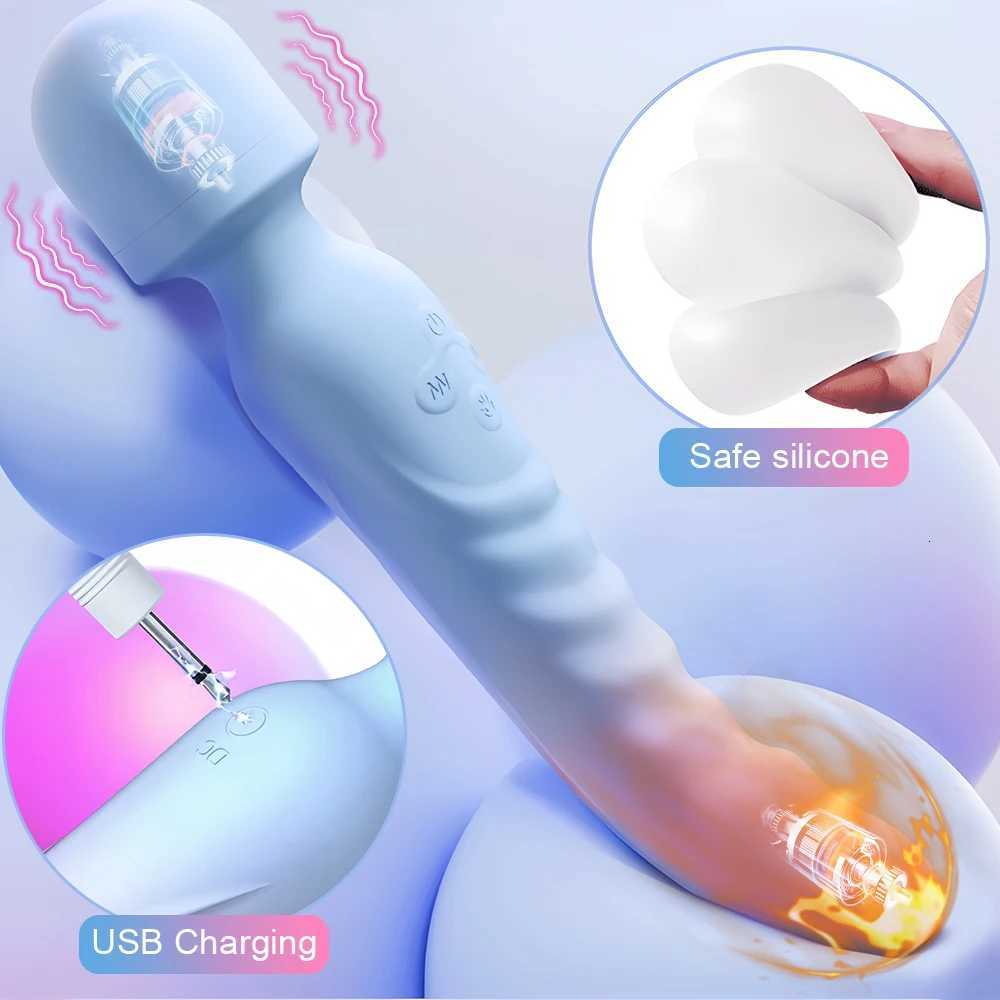 Heatable AV Vibrator Dildos Massager G-Spot Vibrator 360 Rotation Clitoris Stimulator Female Vagina Masturbation Adult Sex Toy W250807
