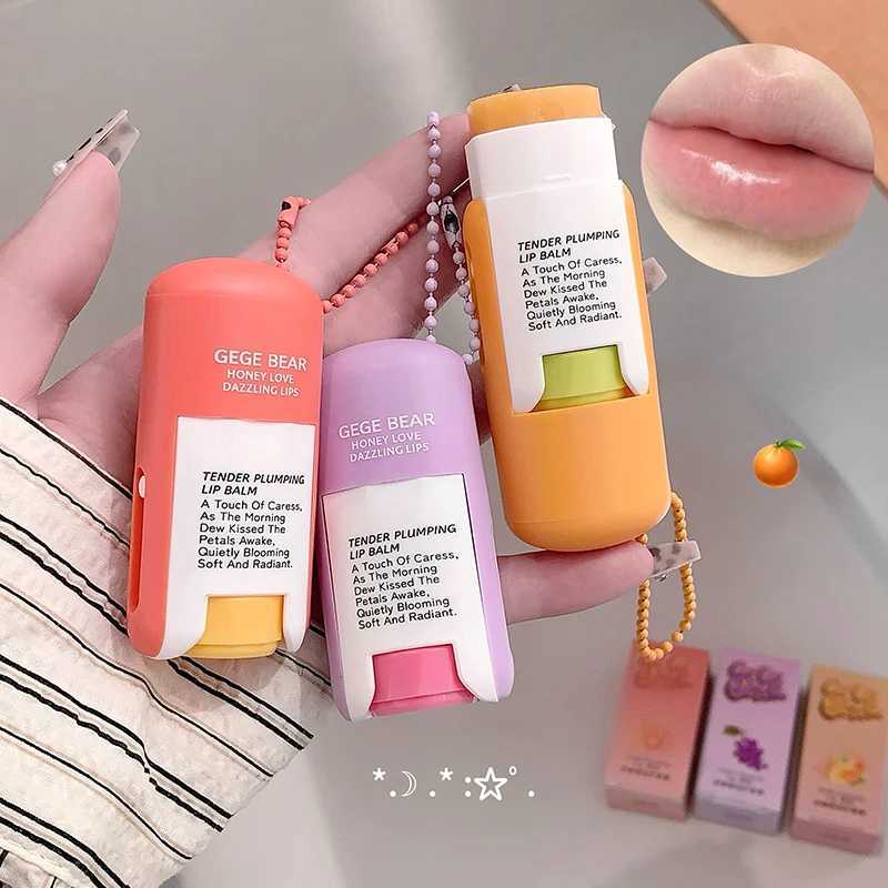 Jelly Grape Lip Balm Lip Stick Fruit Moisturizing Anti-drying Lip Care Serum Primer Makeup Long-Lasting Plumping Clear LipglossXJ250807