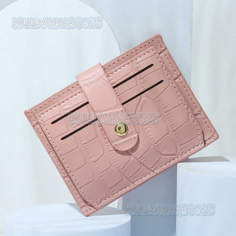 New Niche Design Card Bag Zero Wallet Multi Slot Wallet Women Candy Color Crocodile Pattern Small H250806