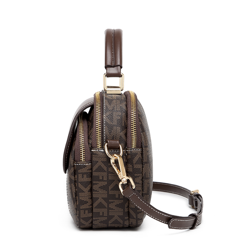 MKF designer bag free shipping Light luxury casual Boston bag letter versatile classic high-capacity vintage circular handbag for woman