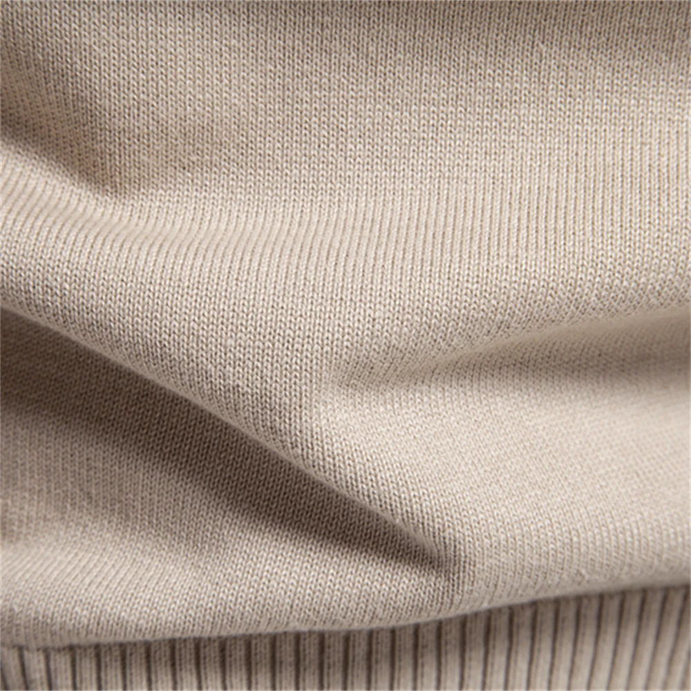 AIOPESON Mens V-neck Solid Cotton Pullover Sweaters Long Sleeve Casual Social Knitted Sweaters for Men 250804