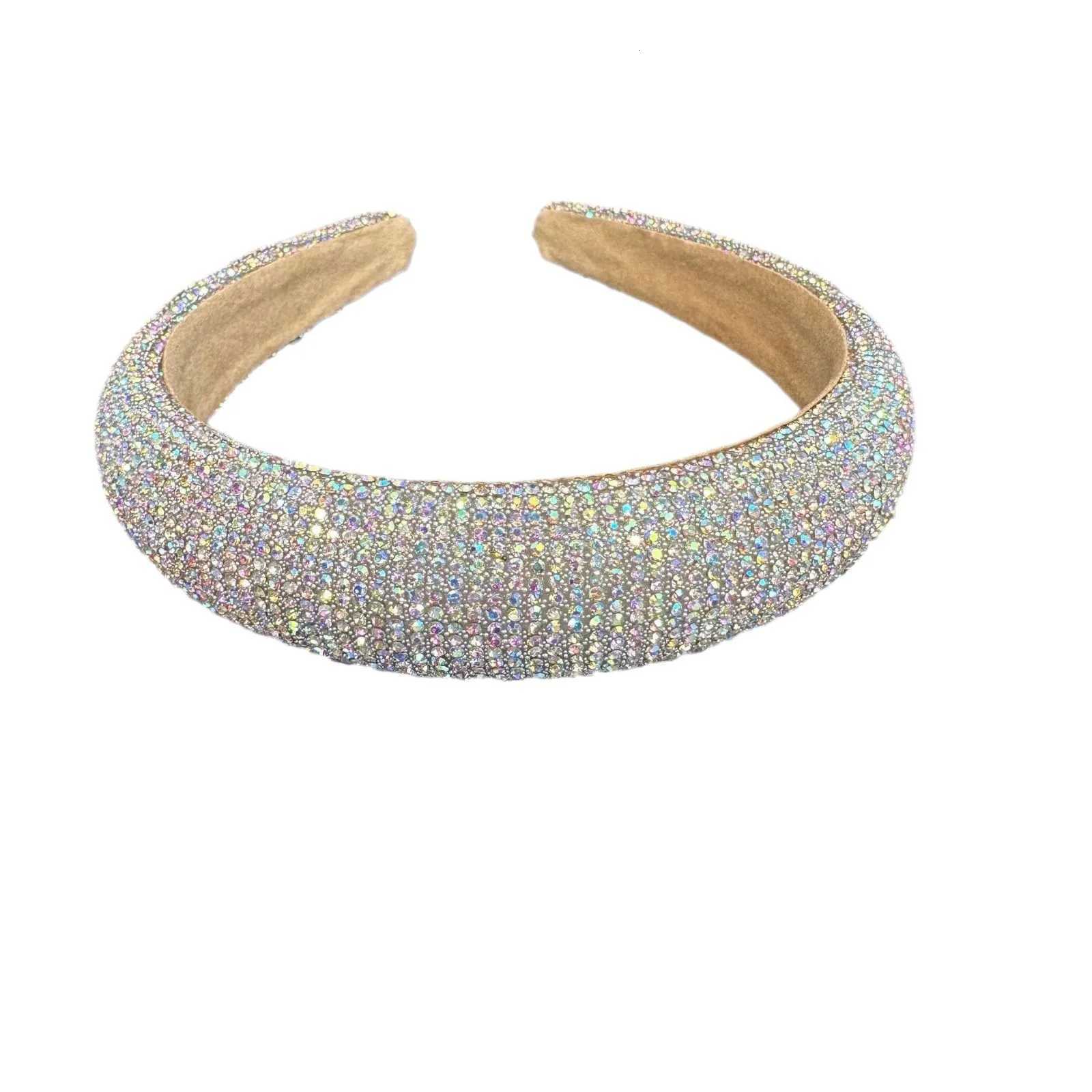 European-Style tra-Shimmering Rhinestone High-Ceiling Luxury P Hair Accessories With Wide Diamond Band For Women Y250808