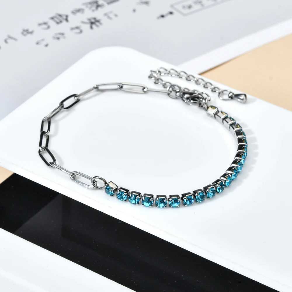 3MZY Luxury Crystal CZ Tennis Bracelet Bangle for Women Classic Stainless Steel Chain Bracelets Wedding Fashion Jewelry Gift Z250807